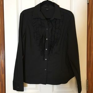 Express button down w/ruffles Sz L